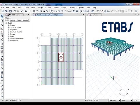 ETABS - 25 Automated Post Tensioning of Slabs: Watch & Learn