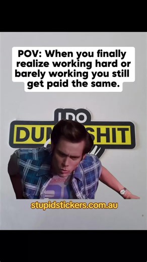 Work smart not hard! Stupidstickers.com.au #laugh #prank #funny #work #stickers