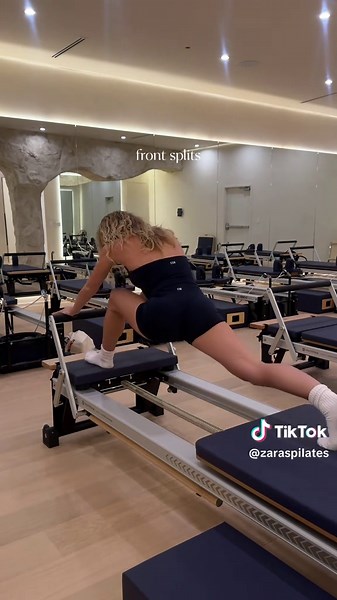 These stretches hit different on a reformer☺️ a few of my faves to do on a mat but a reformer allows more depth control in your stretches. If you’re looking to gain flexibility in your hamstrings, calves, glutes & hips while strengthening your leg muscles, try these! Keep these slow and controlled (this vid is sped up). Try to keep your hips square as best you can! Get a good stretch but don’t over do it, you will pull a muscle which I have done and it’s not fun :) Done on one 💙 or ❤️ #pilates