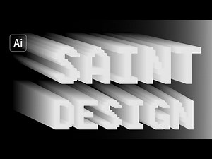 Gradient 3d Text Effect - Adobe Illustrator Tutorial