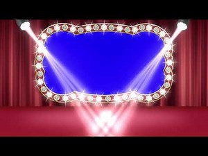 Theater Sign Curtain Spotlight Stage Background Frame for Wedding