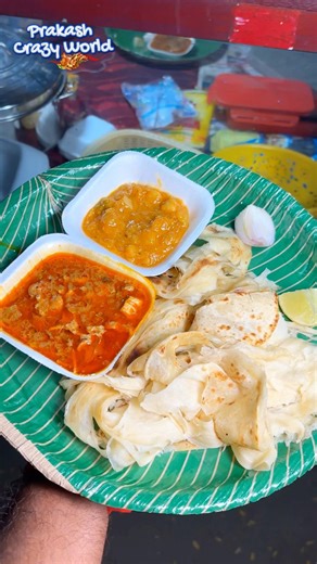 Parotta with Chicken curry just 50rs only😍😋 #shorts #foodvideos #rajahmundry #parotta #food