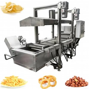 [Hot Item] Continuous Conveyor Chip Deep Fryer Falafel Crispy Chicken Automatic Frying Machine