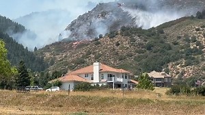 The #QuarryFire is burning close to homes in Jefferson County, but "no structures have been damaged" thanks to the work of about 75 firefighters on the ground and air support, fire officials say. Latest: https://bit.ly/4d3styb | Denver7