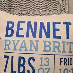 Custom Birth Announcement Pillow, Baby Boy Birth Stats Pillow, Baby Boy Gift Personalized Baby Pillow, Custom Nursery Decor Boy Baby Gifts - Etsy