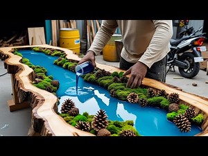 Turning Wood into Art: Natural Beauty Meets Plastic: DIY River Forest Table Project