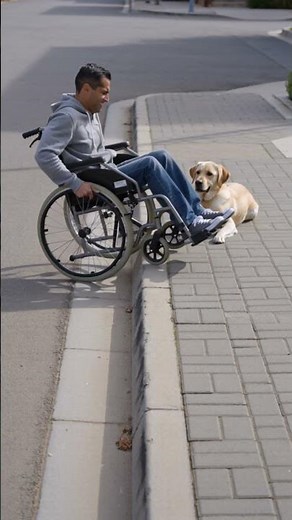 The way this dog helps his owner is incredible ❤️ #dog #wheelchair #kindness