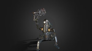 Dieselpunk spider mecha - 3D model by jashma82