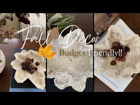 Easy DIY Fall Home Decor | Budget-friendly paper mache maple leaf