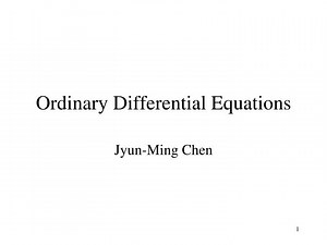 Ordinary Differential Equations - SlideServe