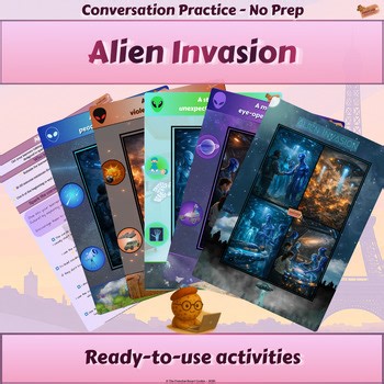 Alien Invasion - ESL Conversation Practice & Conditionals -Speaking Prompts