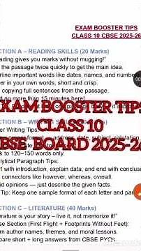 How to Get Good Marks in Class 10 CBSE Board Exam 2025-26 | Exam Booster Series | Preparation Tips