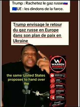 💥🇺🇲🇷🇺 🇪🇺 TRUMP RELANCE LE GAZ RUSSE : L’EUROPE VA-T-ELLE SE FAIRE DOUBLER ?! @Warrenmadrid.7