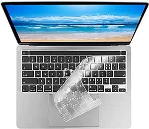 Clear Ultra Thin TPU Keyboard Cover for 2022 MacBook Pro 13" M2 /M1(2020)/MacBook Pro 16"(2019/2020),A2338 A2289 A2251 A2141 US Layout Keyboard Protector with Touch Bar,Keyboard Protector Skin