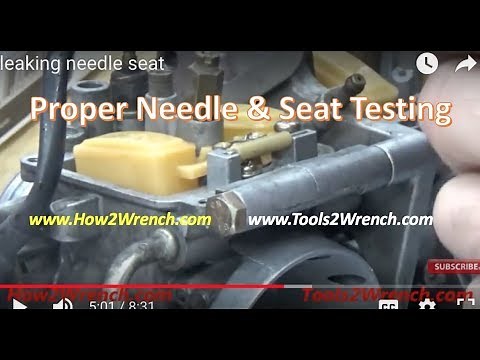 How to test the float needle and seat for good seal! THE MOST OVERLOOKED PART IN CARBURETOR!