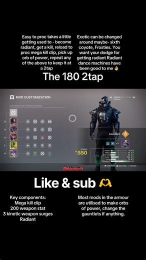 Destiny 2 - 180 Service Revolver 2tap #r4winstincts #destiny2 #gaming #build #pvp