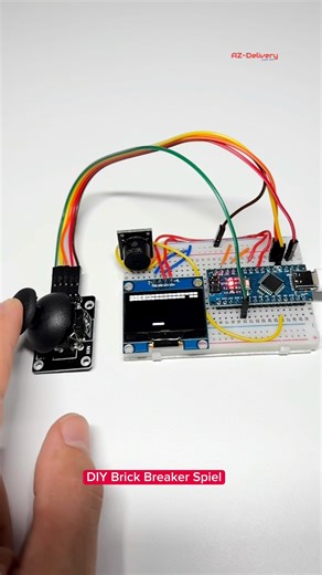 BrickBreaker Spiel mit ESP32 & OLED Display 🚀 #azdelivery #electronics #dıy #game #esp #oled | AZ-Delivery - Elektronik, Technik und mehr