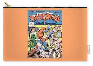 Vintage Daredevil comic book cover Zip Pouch by Madame Memento