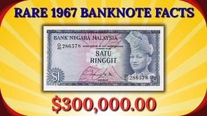 1967 Malaysia 1 Ringgit Banknote Explained | History, Errors & Facts In this video, we explore the 1967 Malaysia 1 Ringgit banknote from a historical, educational, and collector’s perspective. This video is created to help viewers understand why certain rare error banknotes attract collector attention, while most normal notes remain common. We discuss the history of the 1 Ringgit banknote, its design features, issuing authority, watermark, and printing background. This video also explains how ra