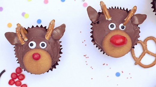 Christmas Reindeer Cupcakes