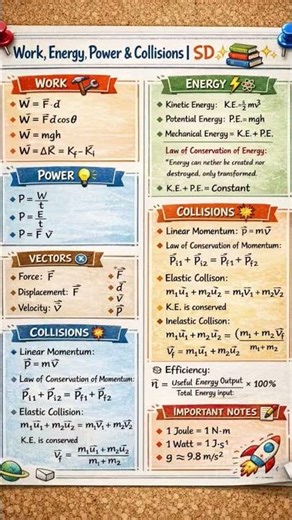 Work, Energy & Power | Formula Sheet | IIT- JEE | CBSE BOARD | PHYSICS#cbse2026#revision#physics
