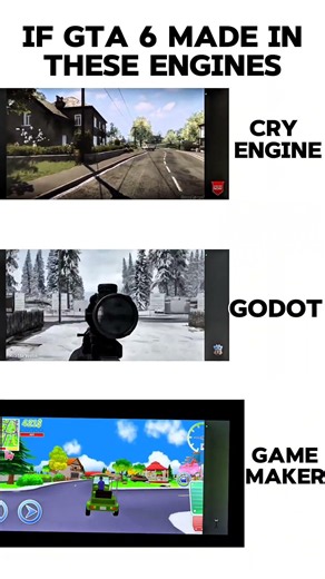 GTA 6 ON DIFFERENT ENGINES #shorts#gta6