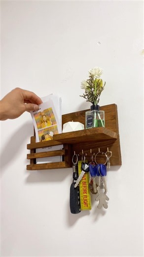 I saw this online and decided to make one ❤️ #keyholder #diy #woodwork
