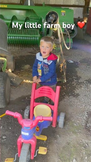 My 3 old son explains how a John Deere baler works. #johndeere #farmer #kids