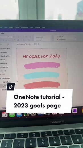 Customizing Your 2023 Goals Page in OneNote