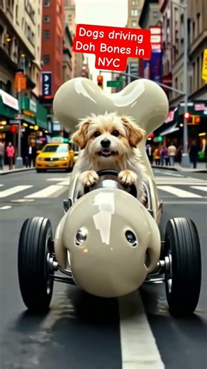 Yiu must see Dogs driving Dog bones in NYC #funny #shorts #youtubeshorts #viral #fyp #short #love