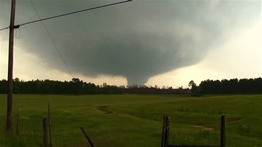 This is one of five EF5 tornadoes i have chased. This #tornado happened during the Super Outbreak of 2011 and dug a trench in the ground, two-feet deep, near Philadelphia, Mississippi. Note the smooth, compact laminar structure of the supercell and tornado #stormchasing #EF5 | Reed Timmer Extreme Meteorologist