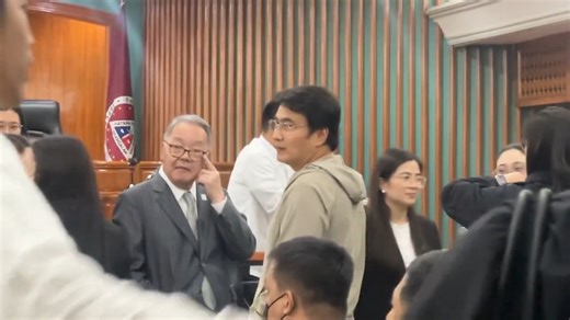 LOOK: Former senator Ramon “Bong” Revilla Jr. and his co-accused were brought before the Sandiganbayan Fourth Division this Friday afternoon for their arraignment on graft charges. | via Kaxandra Salonga, ABS-CBN News | ABS-CBN News