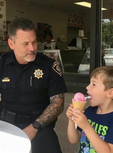 THE OFFICER BOUGHT MY SON ICE CREAM — THEN I NOTICED HIS TATTOO It was meant to be a simple outing—just a quick stop for ice cream to cool down. The heat was unbearable, the line felt endless, and my youngest was growing impatient by the minute. Eventually, I managed to get both kids seated, each holding a dripping cone, when something unexpected happened. A police officer sat down at our table. At first, a familiar tension settled in my chest. Not because he was rude—he wasn’t. In fact, he was 