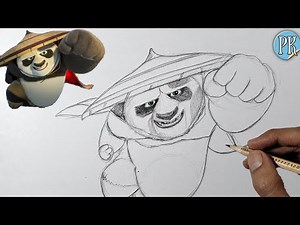 how to draw PO || kung fu panda 4