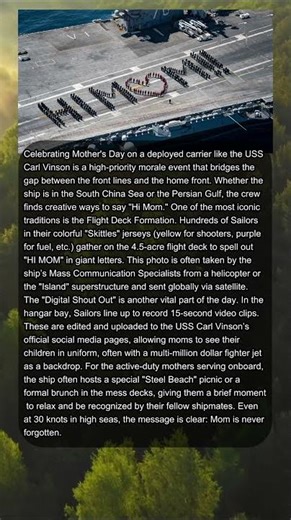THE HEARTFELT TRADITION ON USS CARL VINSON ⚓