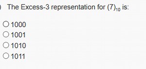 The Excess-3 representation for ( 7 ) _ { 10 } is:1000100110... | Filo