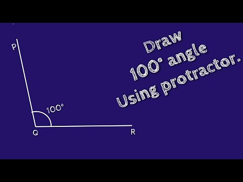 How to draw 100 degree angle using protractor.draw 100 degree angle using protractor.shsirclasses