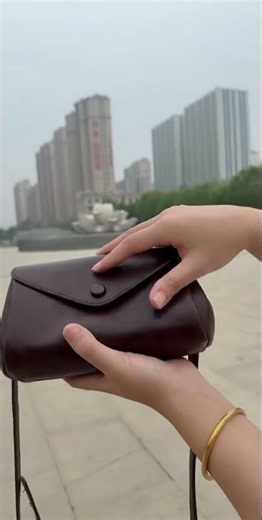 Minimalist Waxed Leather Crossbody Bag | Stylish Inspired Design for Everyday Use #shortsfeed