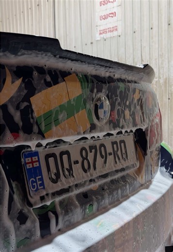 Car Washing Techniques with Colorful Sponge
