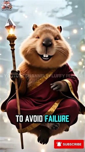 Capybara Monk’s Funny Wisdom | The Best Way to Avoid Failure 😂 #funny #shorts #capybara
