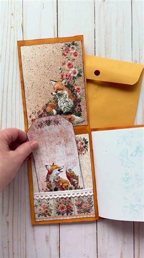 Easy Envelope Cottage Core Journal #shorts #craftygiveaway #diyjournal