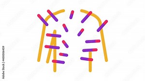 acupuncture throughout body Icon Animation. color acupuncture throughout body animated icon on white background