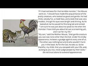 The Cat, The Rooster, and the Young Mouse -- Aesop's Fable
