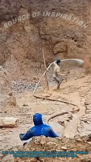 Workers Narrowly Escape Mudslide Collapse
