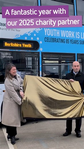 We're excited to announce that we raised an impressive £16,000 in 2025 for our charity of the year Berkshire Youth! We’d like to offer a huge thanks to everyone who helped us raise funds for the charity. Find out more: https://www.reading-buses.co.uk/fantastic-year-our-2025-charity-partner | Reading Buses