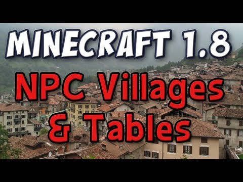 Minecraft - NPC Villages, Wells, Tables (1.8 Prerelease Part 3)