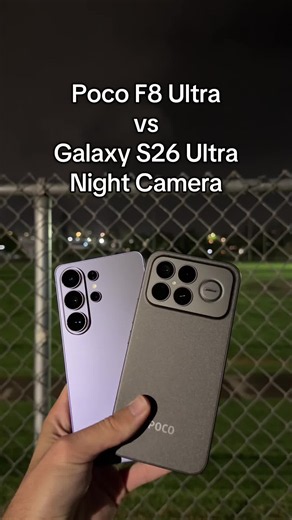 I noticed a few comments mentioning the F8 Ultra against the S26 Ultra at night, so I took them out to see how their night processing compares. The software differences here are interesting. Both handle night mode very differently. Which look do you prefer? #samsung #poco #s26ultra #pocof8ultra #techtok