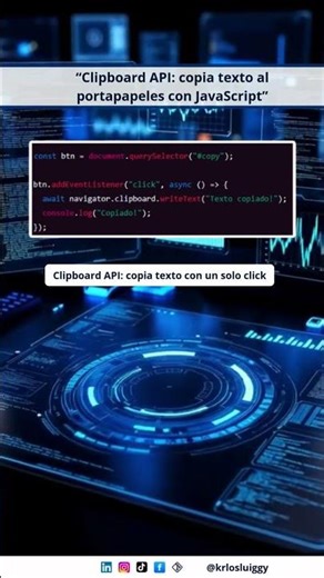 “Clipboard API: copia texto al portapapeles con JavaScript”