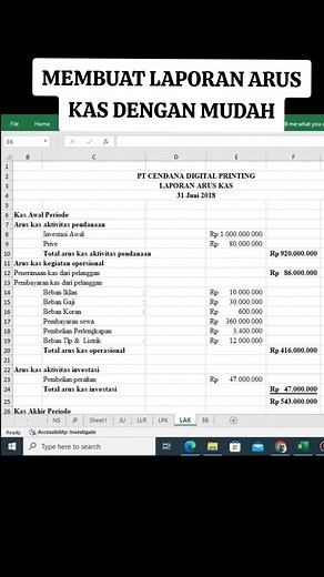 Cara Mudah Membuat Laporan Arus Kas