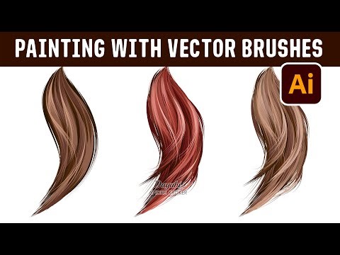 How I Draw Hair with Brushes - Adobe Illustrator Digital Painting